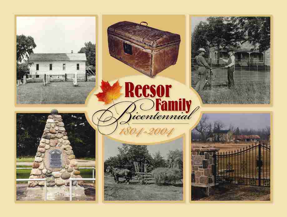 Reesor Reunion Memorabilia